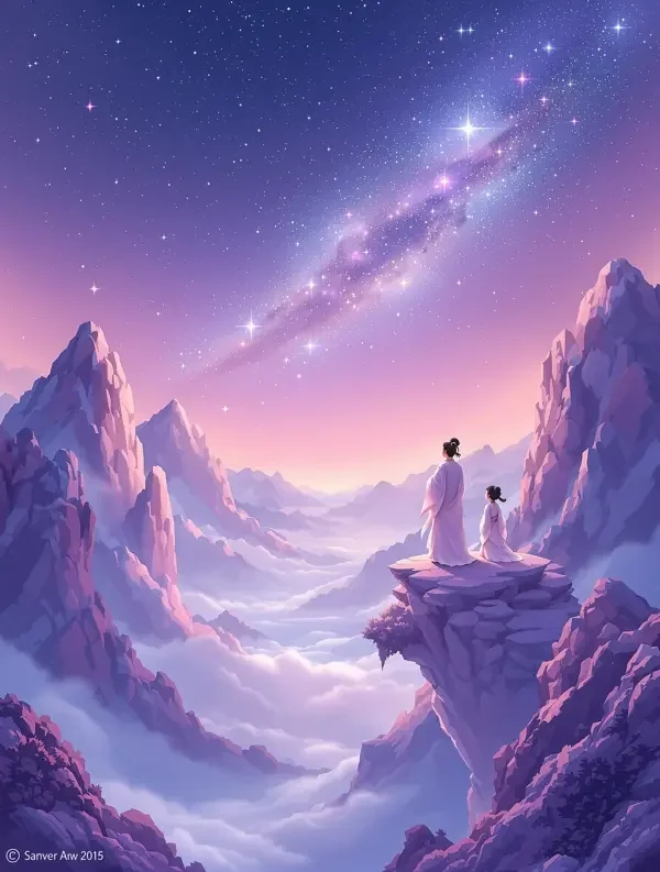 星河问仙封面图，古风仙侠高清短剧